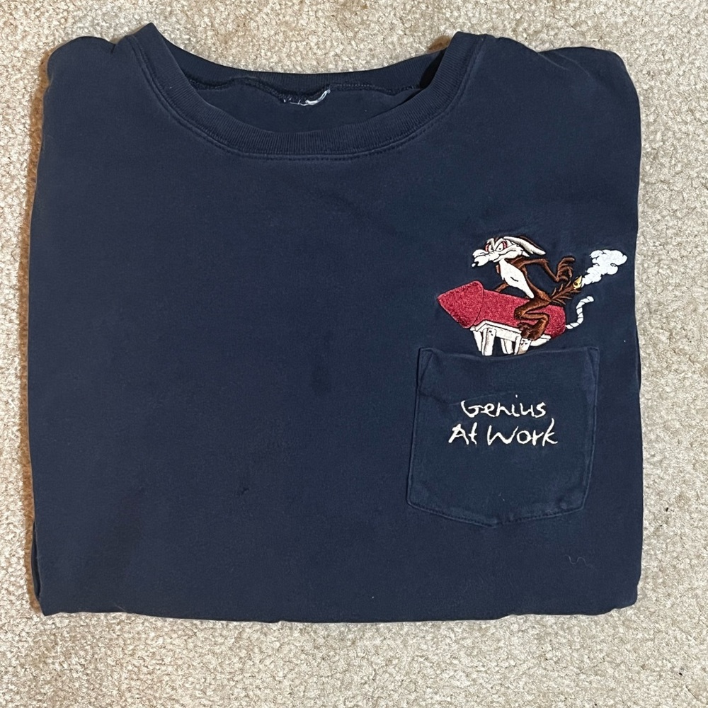 Vintage Wile Coyote On A Rocket Disney T